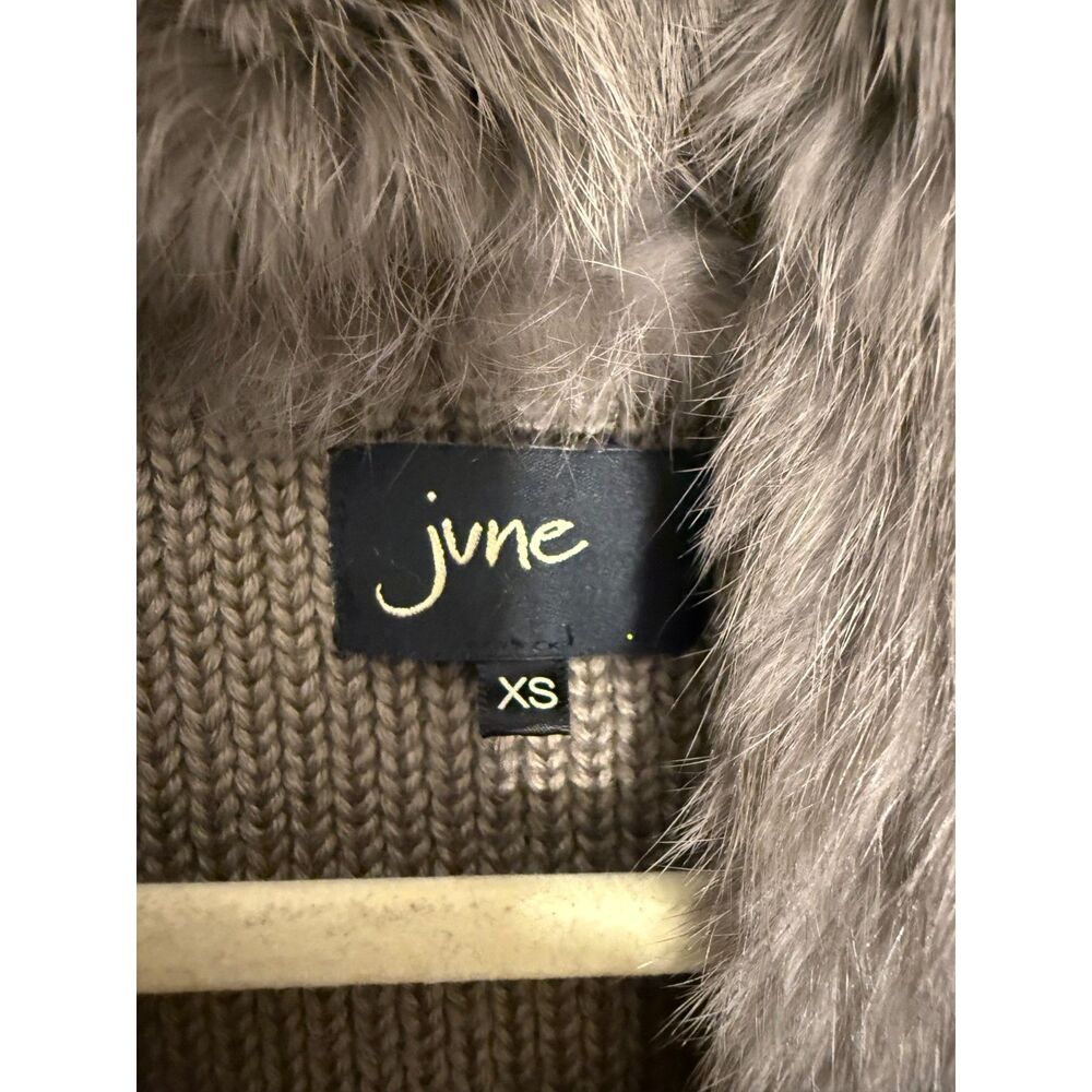 June Tan Rabbit Fur Vest - Picture 3 of 4